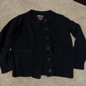 Kids Navy Cardigan Sweater